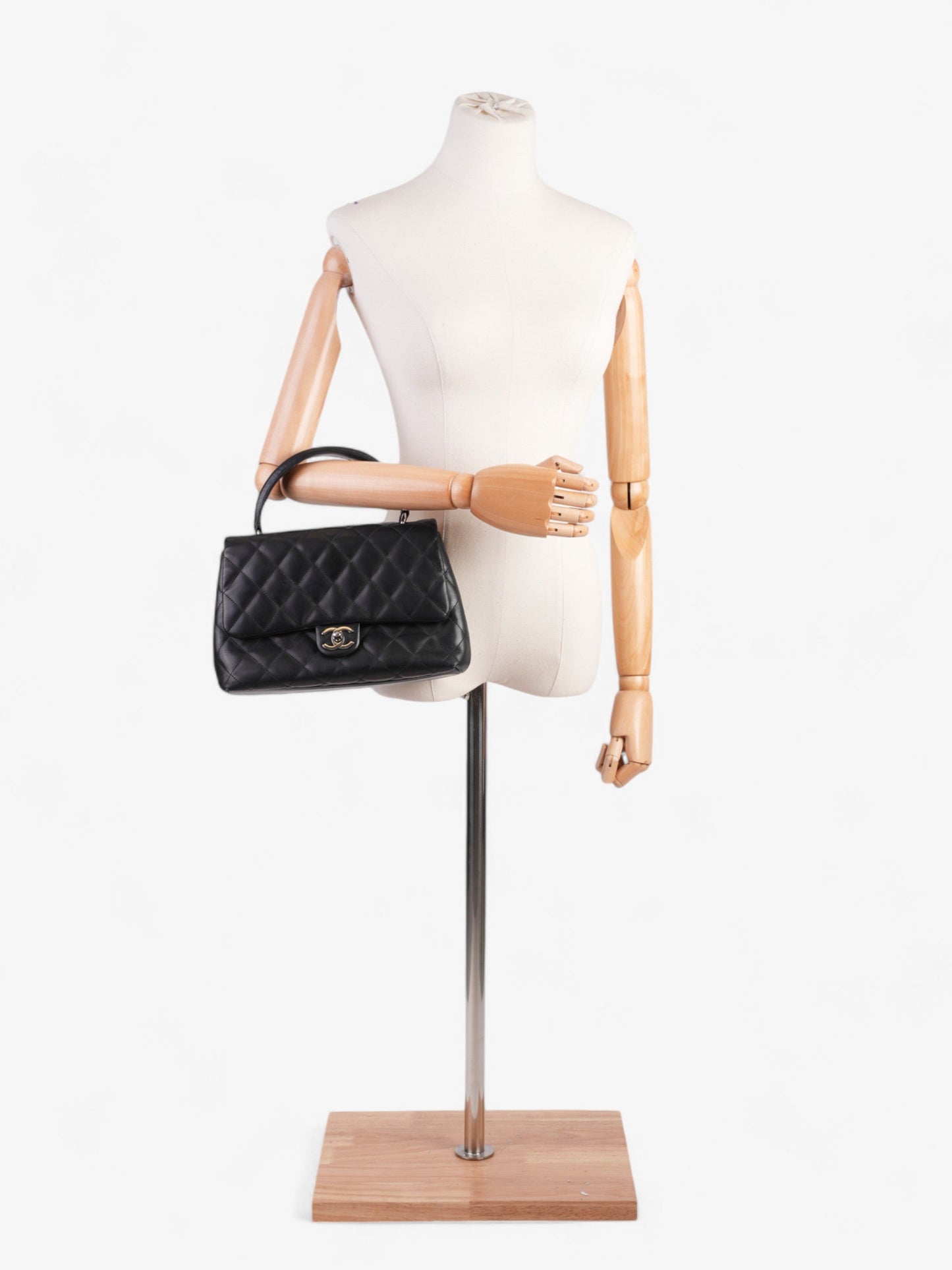 Chanel Coco Handle Flap Black Lambskin Leather Small