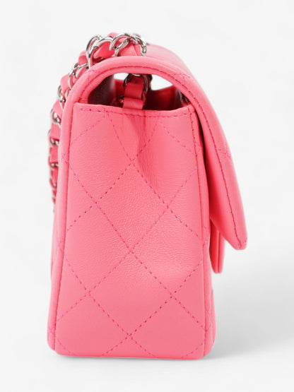 Chanel Classic Flap Neon Pink Lambskin Leather Mini