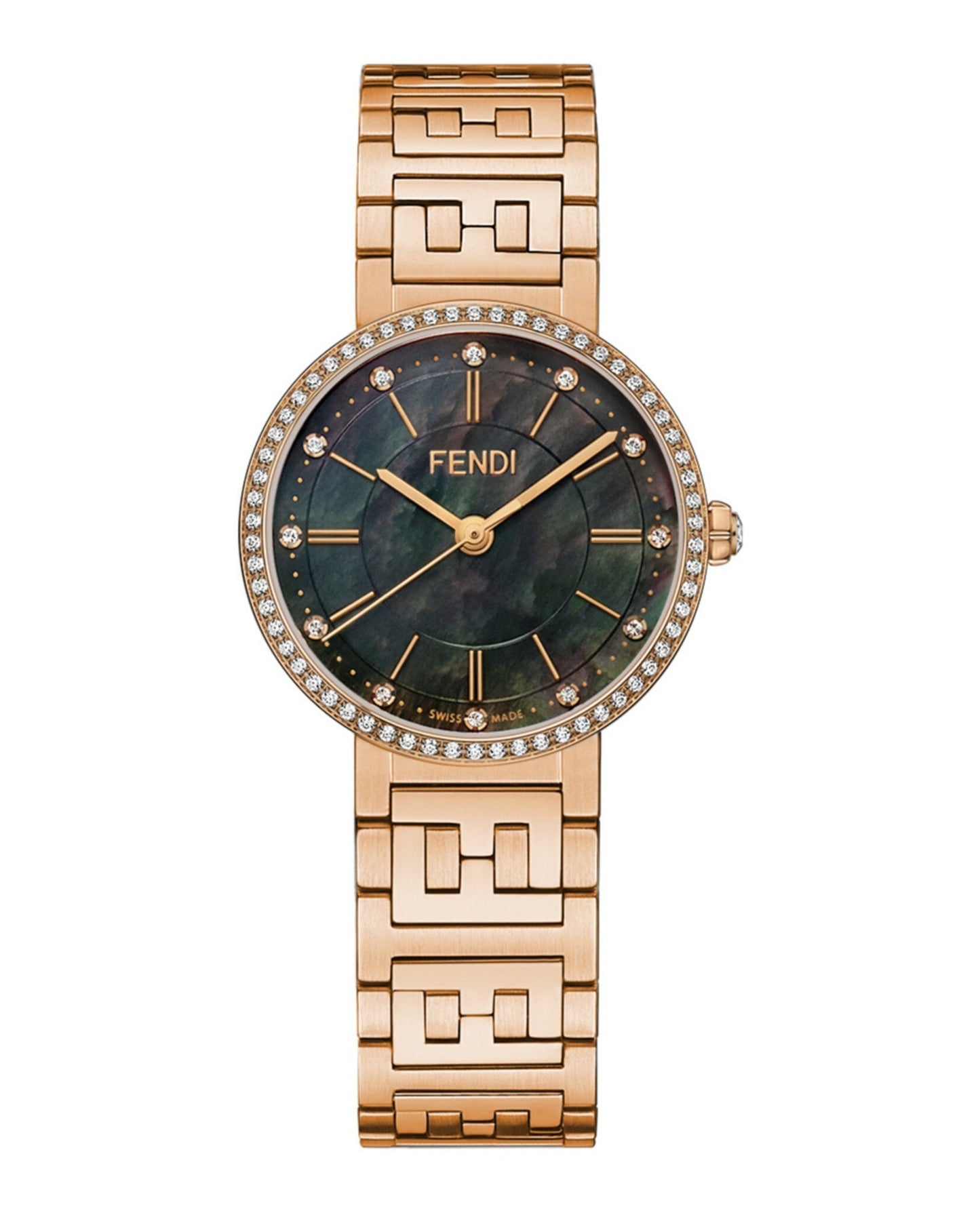 Fendi Womens Rose Gold 29mm Bracelet Fashion Watch
