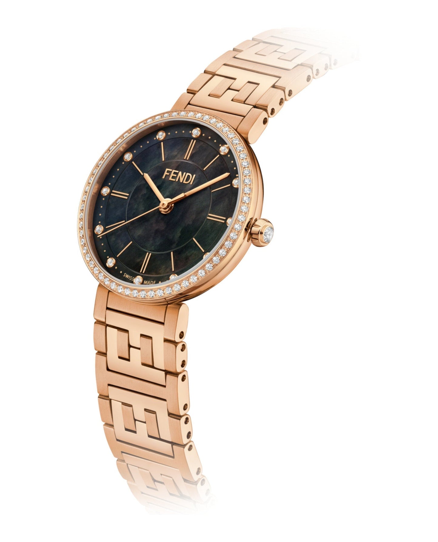 Fendi Womens Rose Gold 29mm Bracelet Fashion Watch