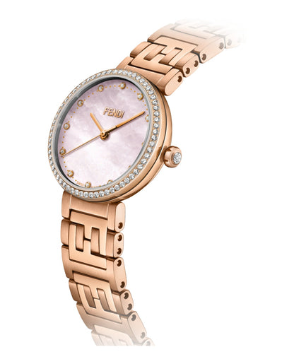 Fendi Womens Rose Gold 29mm Bracelet Fashion Watch