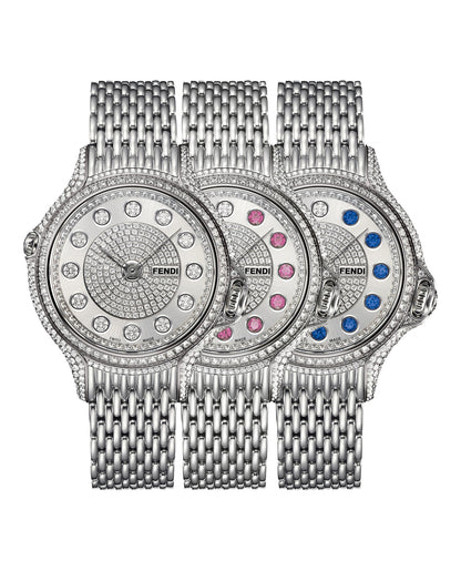 Fendi Womens Stainless Steel 38mm Bracelet Fashion Watch
