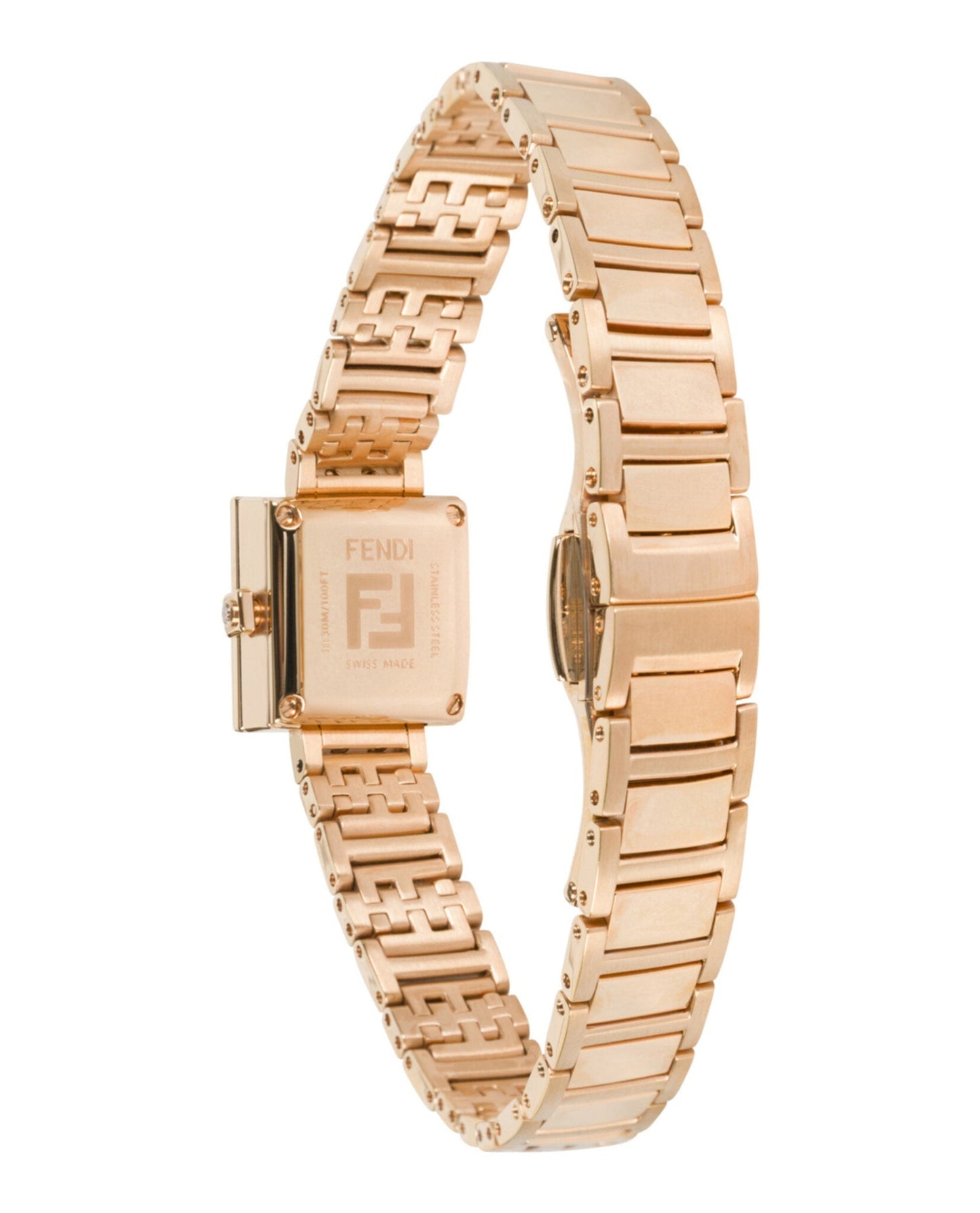 Fendi Womens Rose Gold 16mm Bracelet Fashion Watch