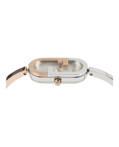 Fendi Womens Two Tone 14.8mm Bracelet Fashion Watch