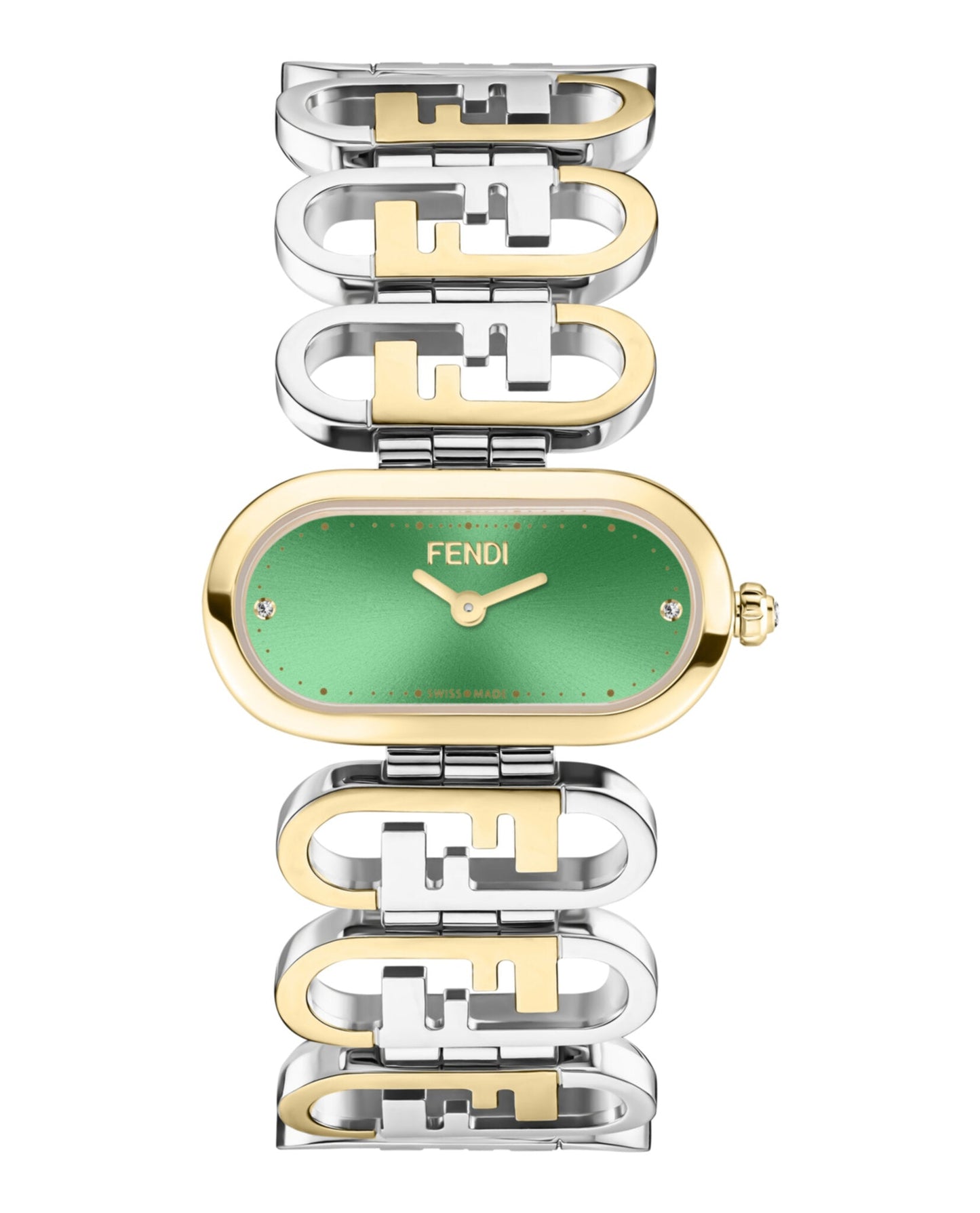Fendi Womens Two Tone 14.8mm Bracelet Fashion Watch