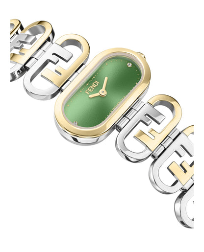 Fendi Womens Two Tone 14.8mm Bracelet Fashion Watch