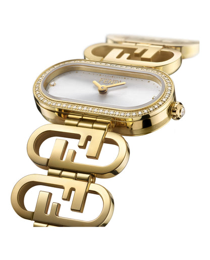 Fendi Womens Gold 14.8mm Bracelet Fashion Watch