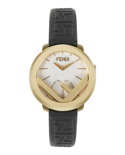 Fendi Womens Gold 28mm Strap Fashion Watch