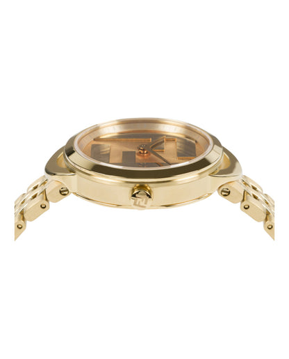 Fendi Womens Gold 30mm Bracelet Fashion Watch
