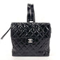 Chanel Backpack Patent leather black Matrasse