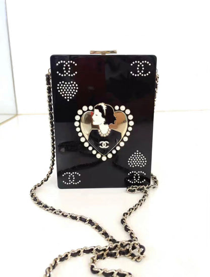 Chanel Luxury Leather Black Clutch Style 11