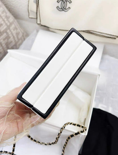 Chanel Luxury Leather Black Clutch Style 6