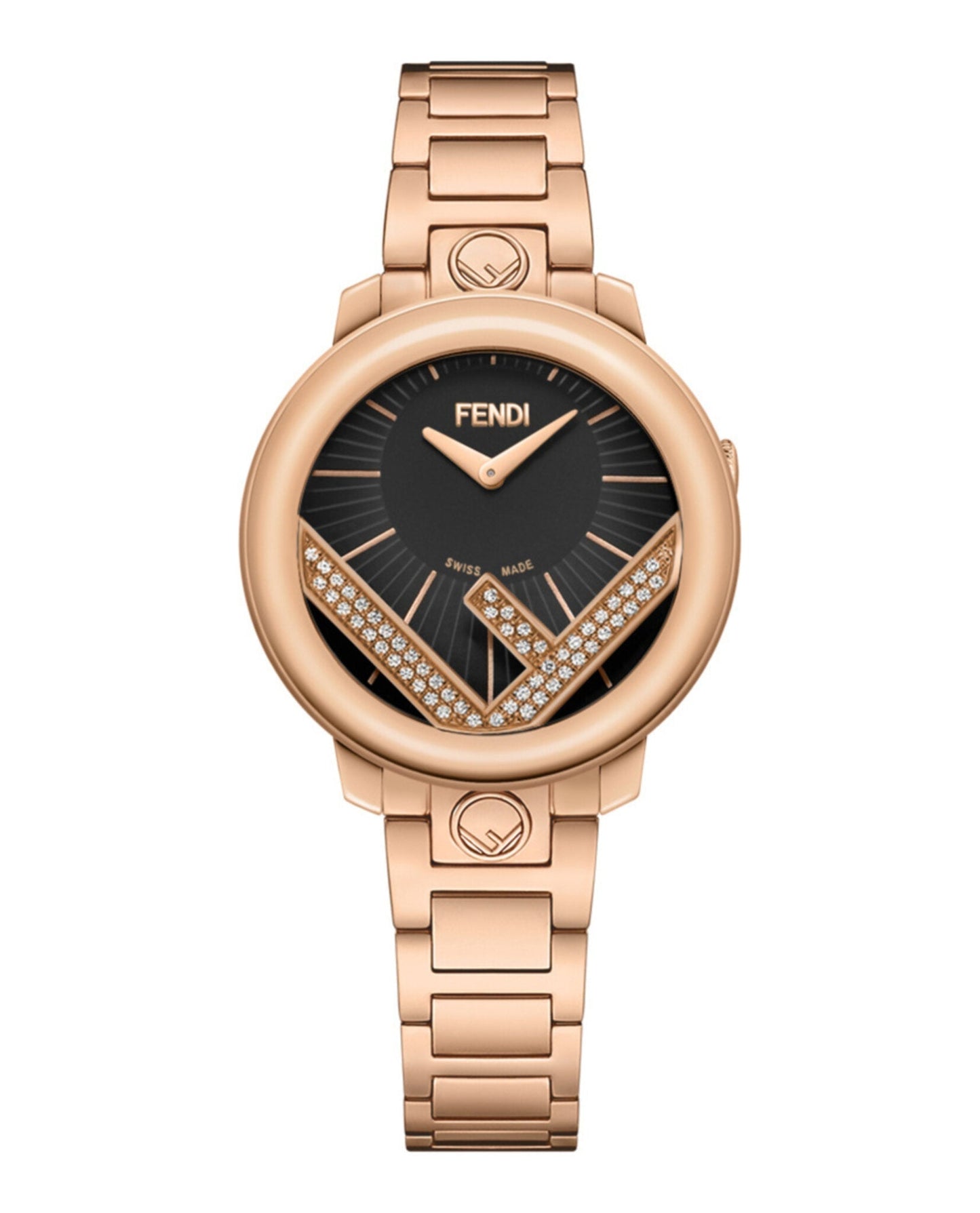 Fendi Womens Rose Gold 36mm Bracelet Fashion Watch