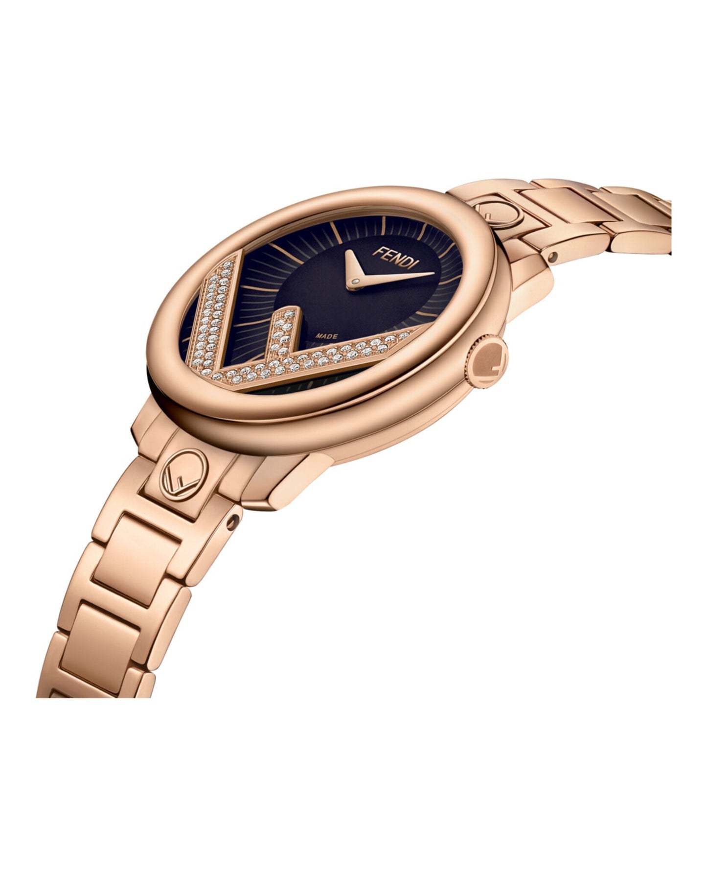 Fendi Womens Rose Gold 36mm Bracelet Fashion Watch