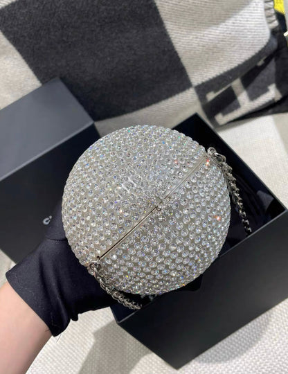 Chanel Luxury Leather Silver Clutch