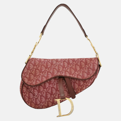 Dior Saddle Red Burgundy Oblique Shoulder bag