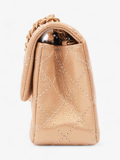 Chanel Rectangular Flap Gold Caviar Leather Mini