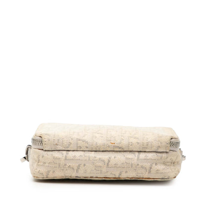 Beige Dior Oblique Canvas Double Zip Crossbody
