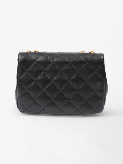 Chanel On And On Full Flap Black Lambskin Leather Small