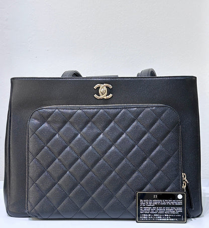 Chanel Business Affinity Shopping Tote Caviar Black GHW