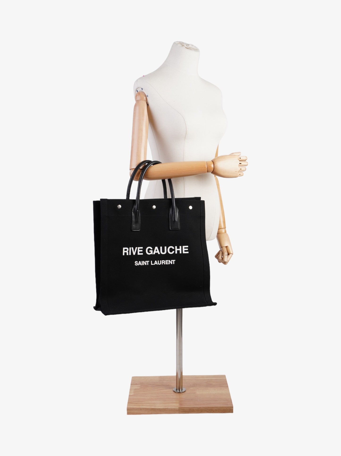 Saint Laurent Canvas Black Tote Bag