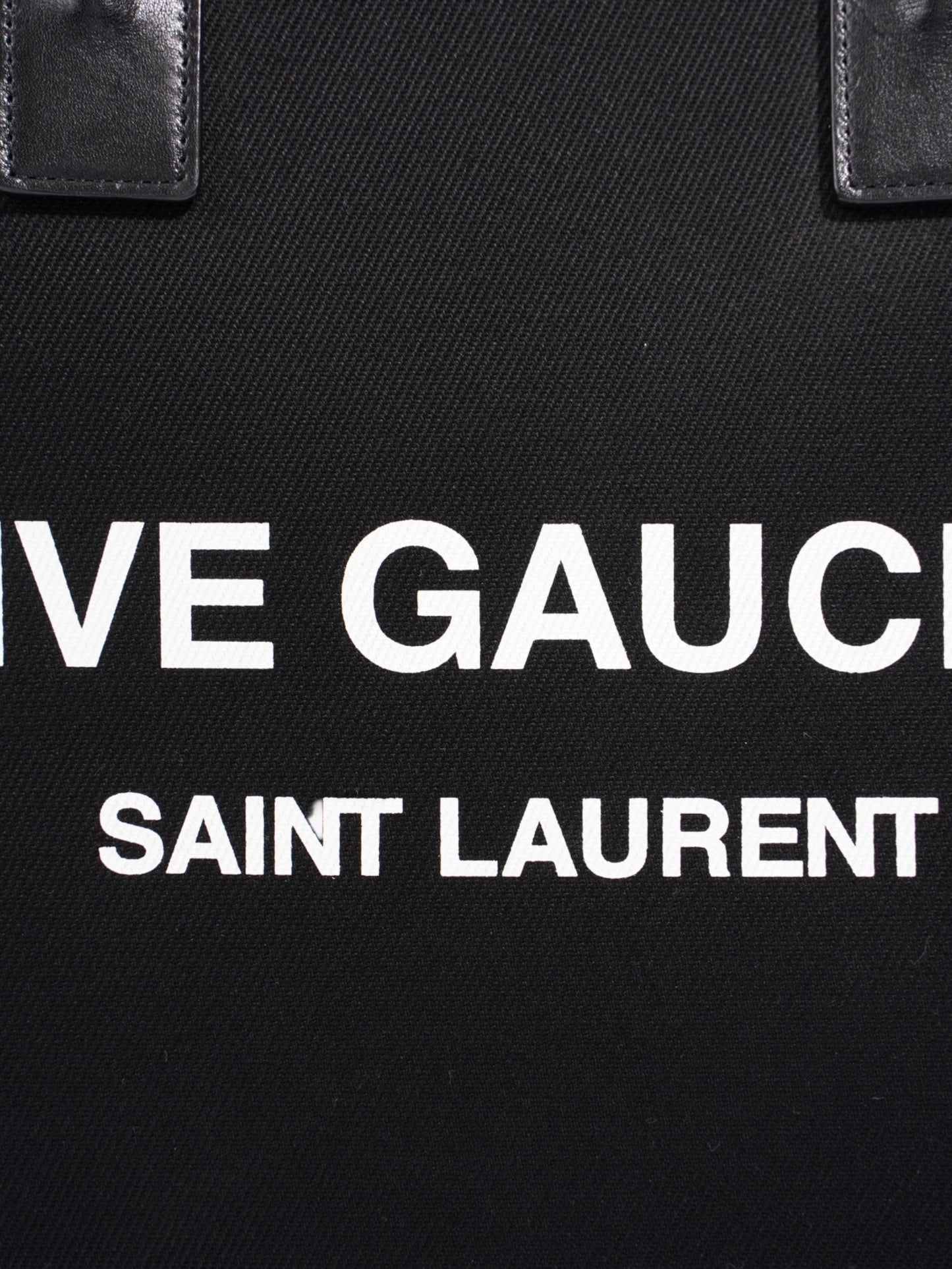 Saint Laurent Canvas Black Tote Bag