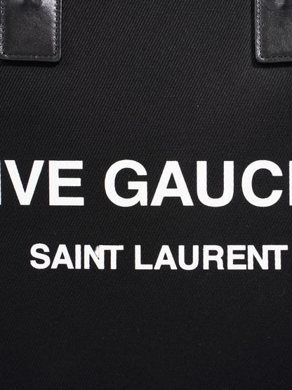 Saint Laurent Canvas Black Tote Bag