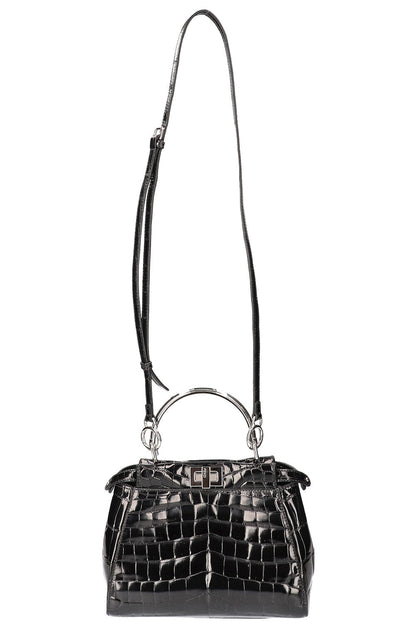 FENDI Peekaboo Mini Alligator Bag Black