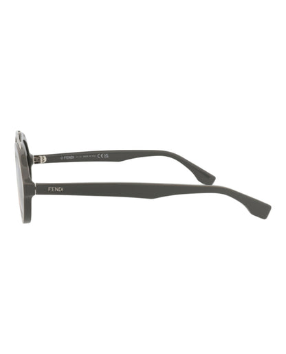 Fendi Womens Aviator Grey Grey Silver Fashion Designer Eyewear