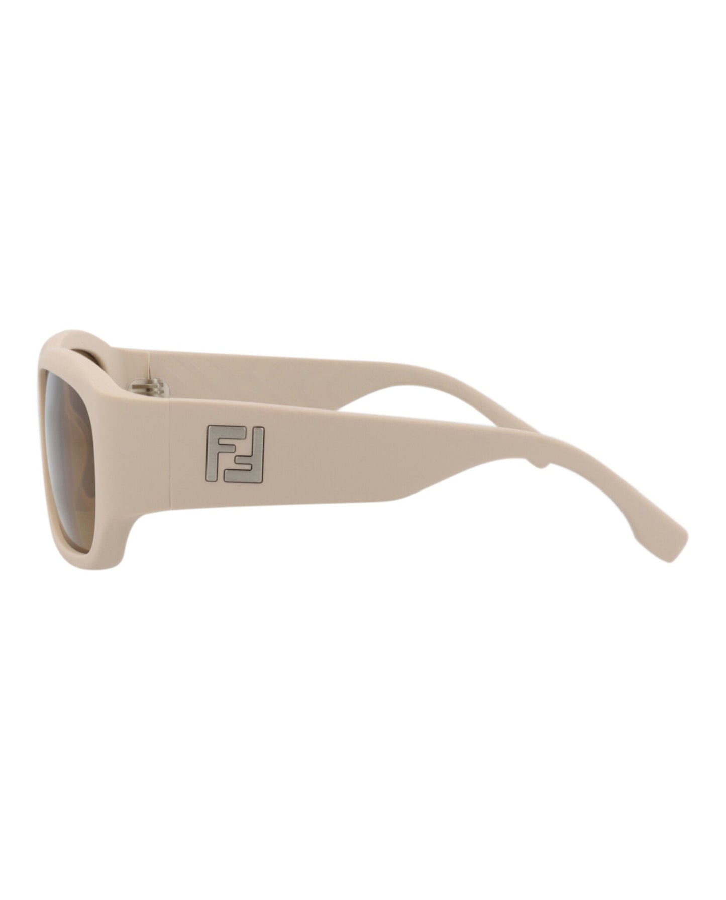 Fendi Mens Square/Rectangle Beige Beige Nicotine Fashion Designer Eyewear