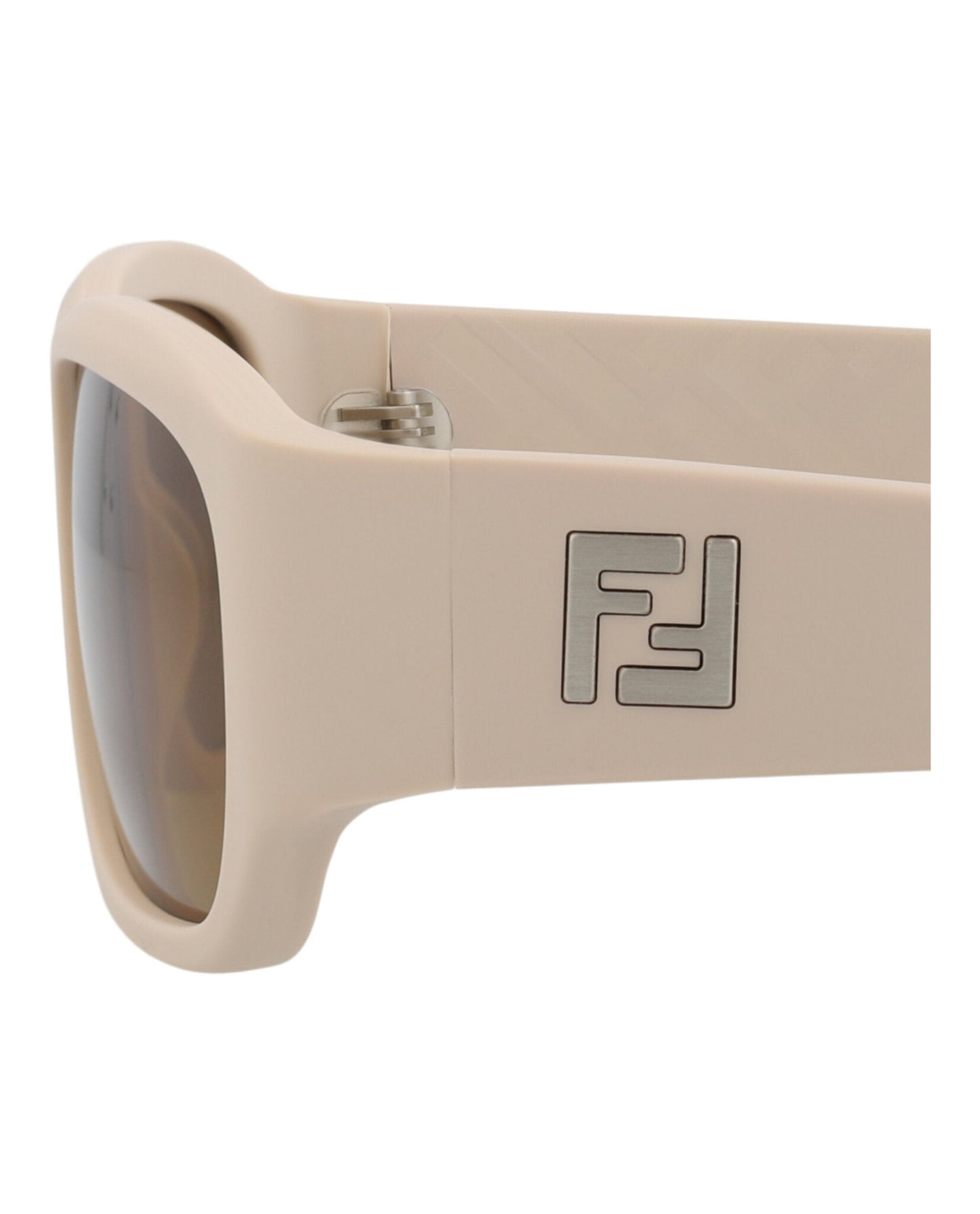 Fendi Mens Square/Rectangle Beige Beige Nicotine Fashion Designer Eyewear