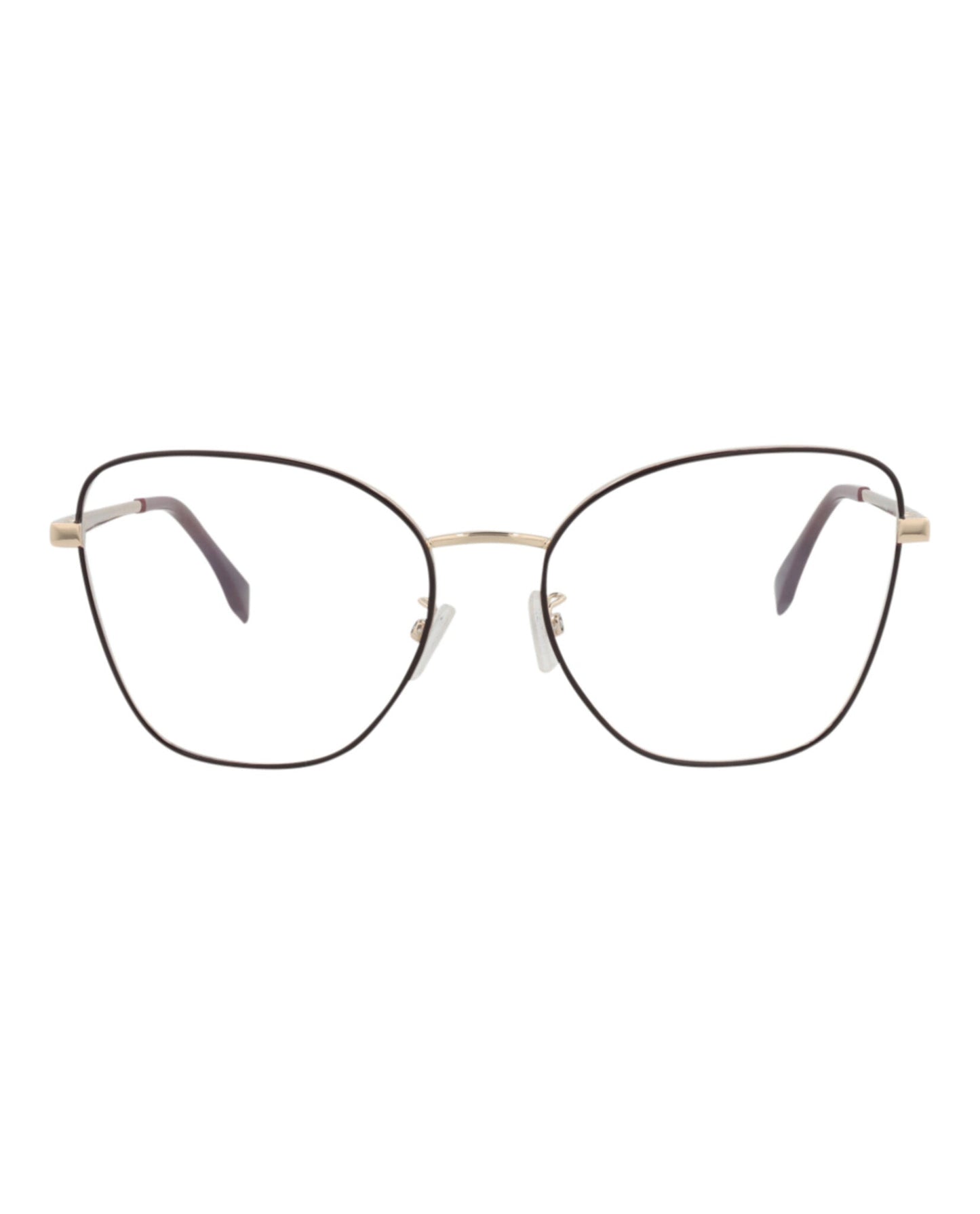Fendi Womens Cat Eye Gold Gold Transparent Fashion Designer Eyewear
