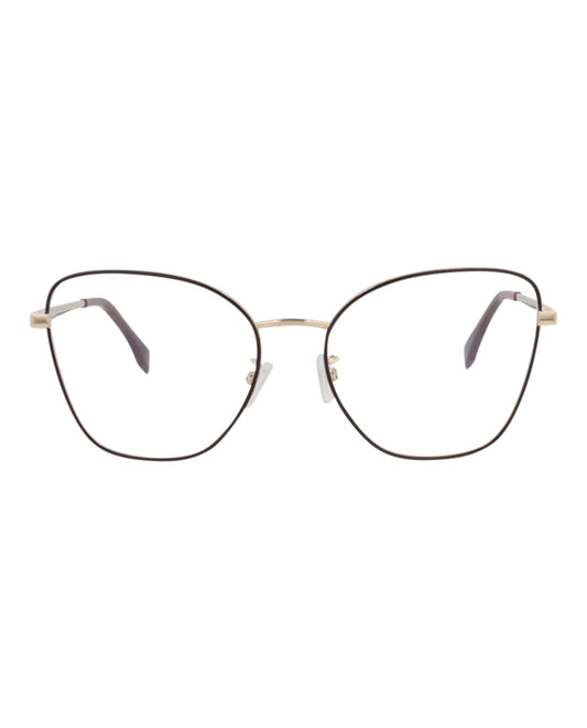 Fendi Womens Cat Eye Gold Gold Transparent Fashion Designer Eyewear