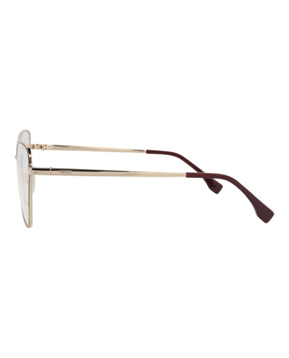 Fendi Womens Cat Eye Gold Gold Transparent Fashion Designer Eyewear