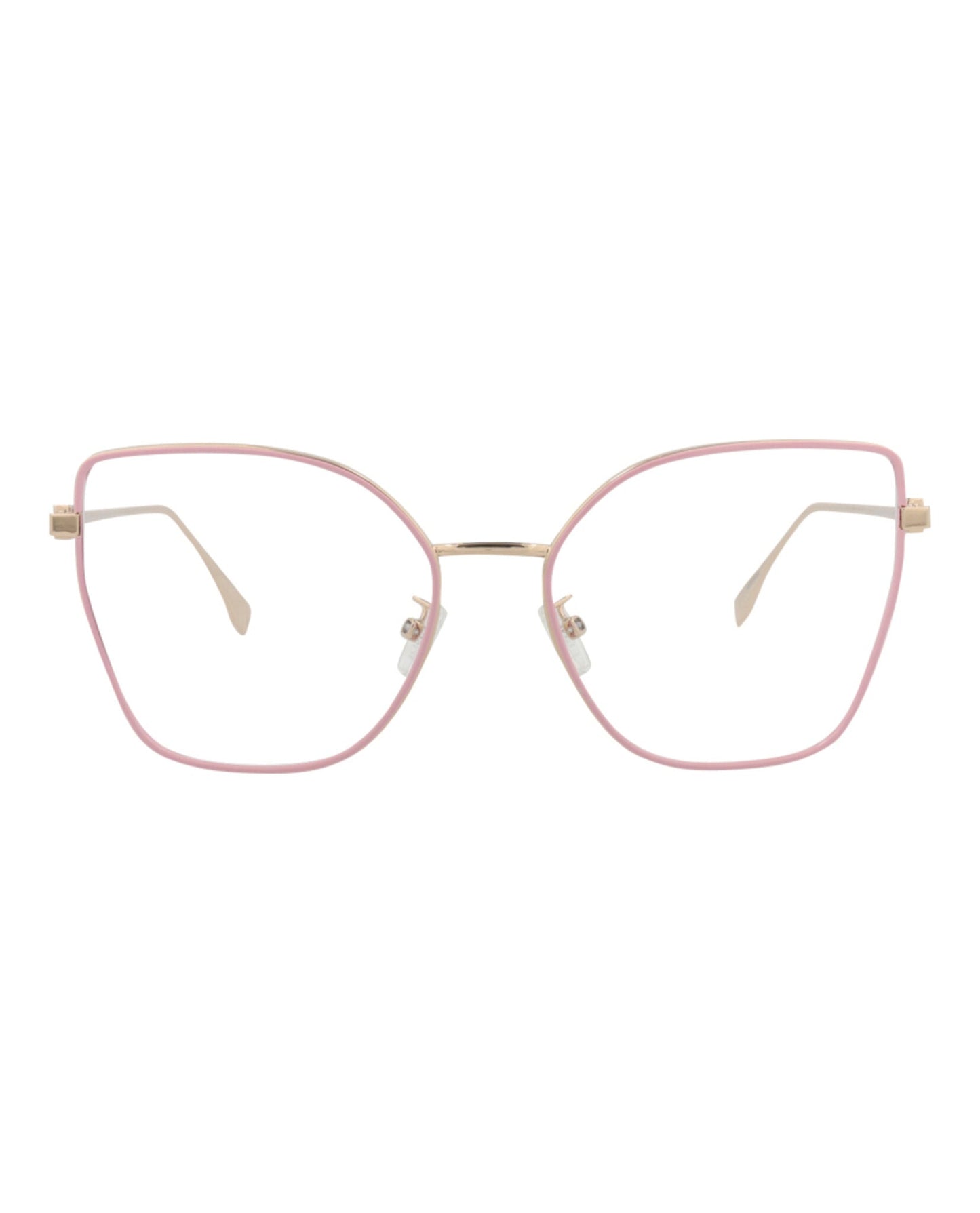 Fendi Womens Cat Eye Gold Gold Transparent Fashion Designer Eyewear