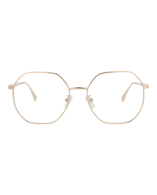 Fendi Womens Round/Oval Gold Gold Transparent Fashion Designer Eyewear