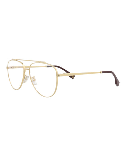 Fendi Mens Aviator Gold Gold Transparent Fashion Designer Eyewear