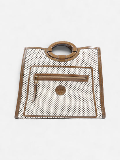 Fendi Luxury Leather Gold Handbag Leather