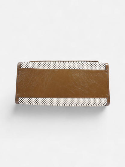 Fendi Luxury Leather Gold Handbag Leather