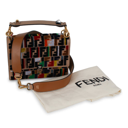 Fendi Kan I Leather Red Crossbody Red