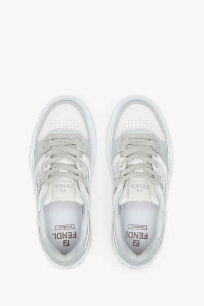 Fendi Match Lace-Up Sneakers Gray - Size 39