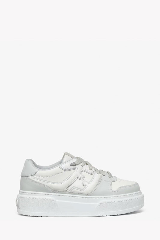 Fendi Match Lace-Up Sneakers Gray - Size 39