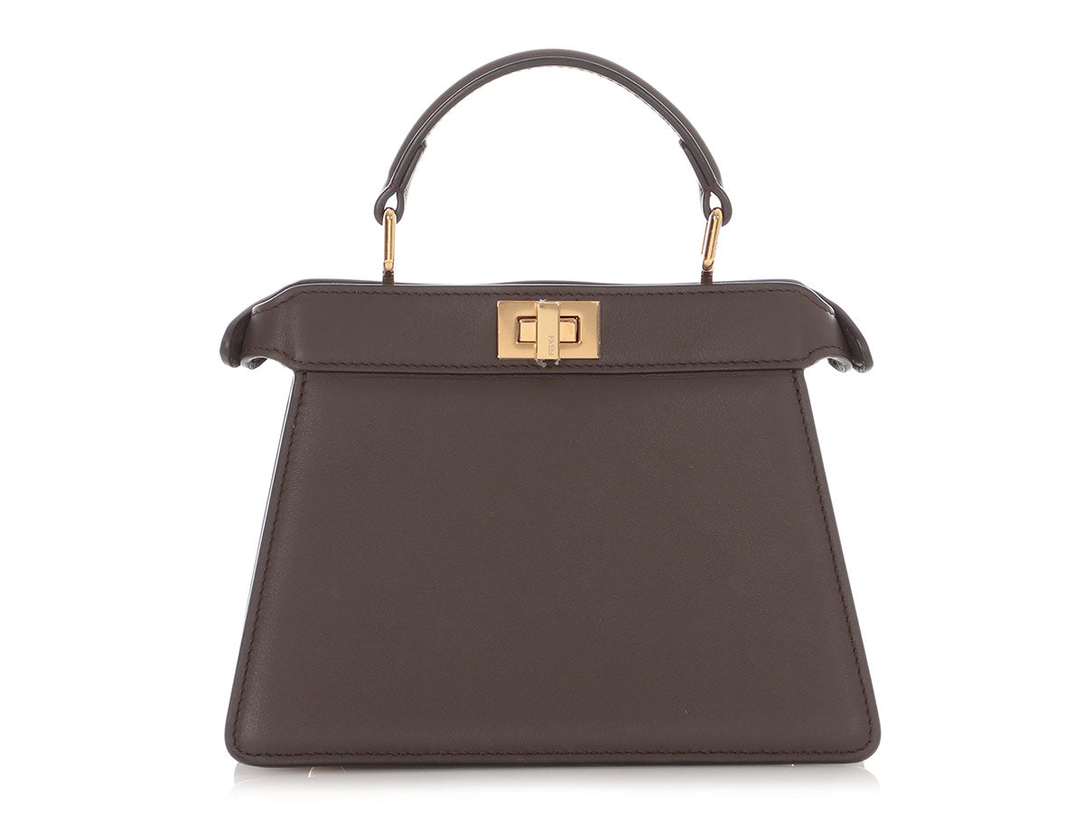 Fendi Gray Floral Embroidered Petite Peekaboo Iseeu