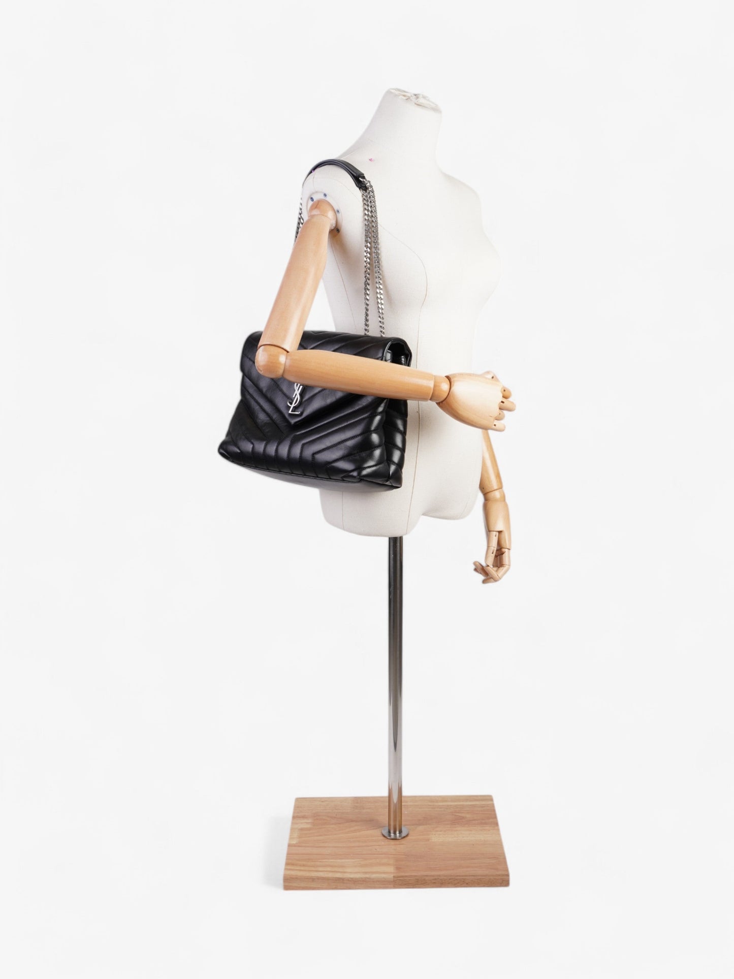 Saint Laurent Lou Leather Black Handbag Style 4