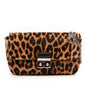 Brown Dior Leopard Print Pony Hair Miss Dior Chain Flap Crossbody Bag