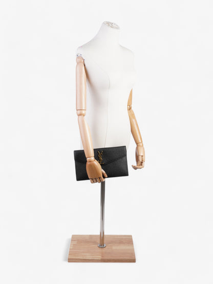 Saint Laurent Uptown Leather Black Clutch Style 2