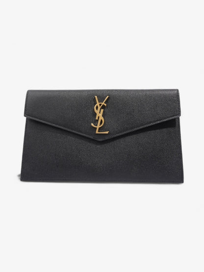 Saint Laurent Uptown Leather Black Clutch Style 2