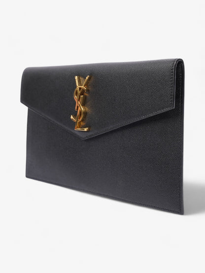 Saint Laurent Uptown Leather Black Clutch Style 2