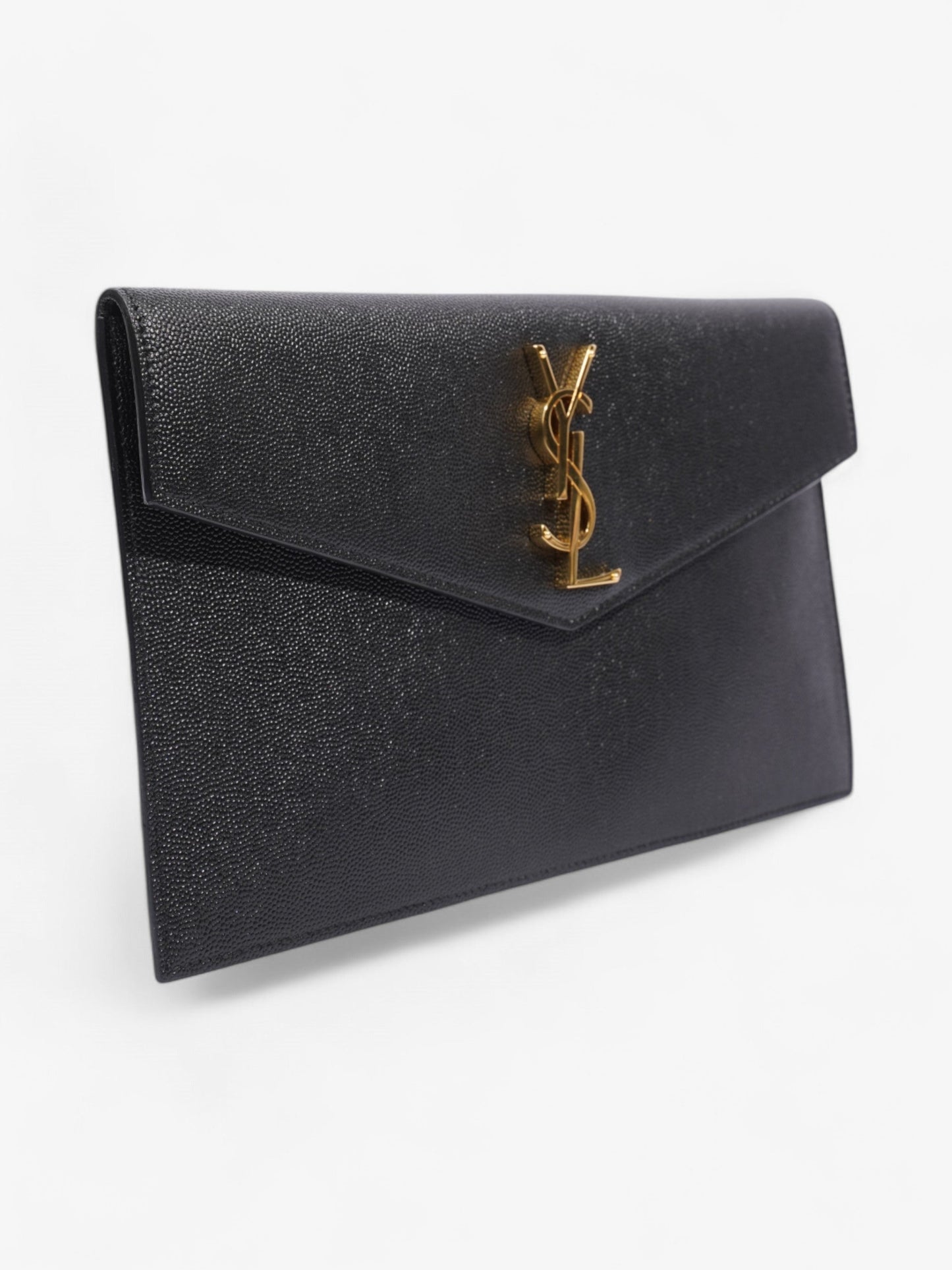 Saint Laurent Uptown Leather Black Clutch Style 2