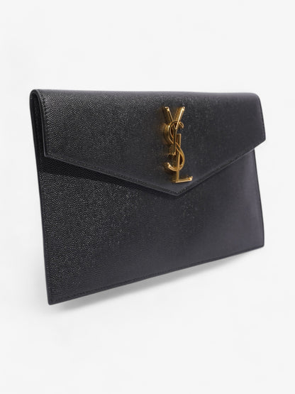 Saint Laurent Uptown Leather Black Clutch Style 2